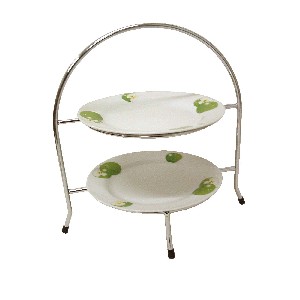 FRUTERO 2 PISOS PORCELANA MANZANA VERDE