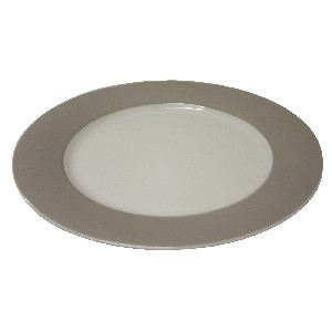 BAJOPLATO REDONDO LISO GRIS PLATA