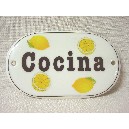 PLACA OVALADA COCINA LIMONES