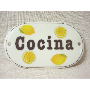 PLACA OVALADA COCINA LIMONES