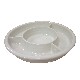 ENTREMESERO REDONDO CERAMICA BLANCO