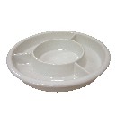 ENTREMESERO REDONDO CERAMICA BLANCO