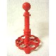 SOPORTE HUEVOS HIERRO FUNDIDO ROSA ROJO