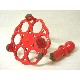SOPORTE HUEVOS HIERRO FUNDIDO ROSA ROJO