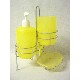 JUEGO BAÑO SOPORTE 4 PIEZAS AMARILLO