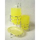 JUEGO BAÑO SOPORTE 4 PIEZAS AMARILLO