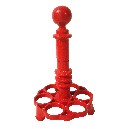 SOPORTE HUEVOS HIERRO FUNDIDO ROSA ROJO