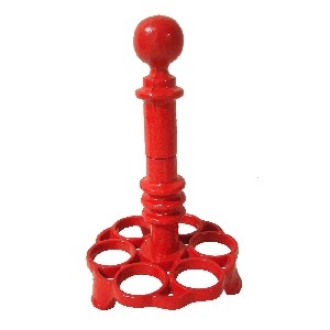 SOPORTE HUEVOS HIERRO FUNDIDO ROSA ROJO