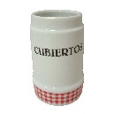 CUBERTERO SIN CUBIERTOS VICHY ROJO