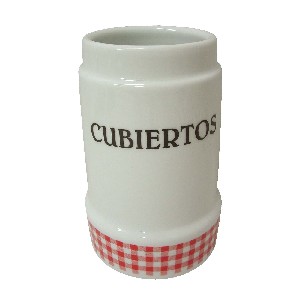 CUBERTERO SIN CUBIERTOS VICHY ROJO