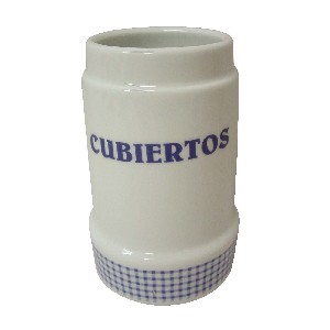 CUBERTERO SIN CUBIERTOS VICHY AZUL