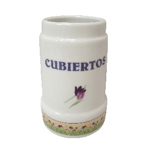 CUBERTERO SIN CUBIERTOS TULIPANES CESPED