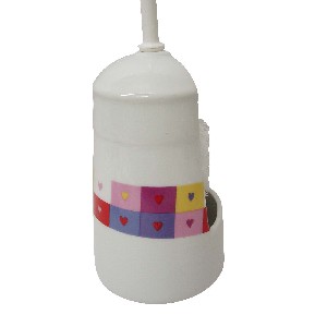 ESCOBILLERO BORDE BAÑO CORAZON COLORES