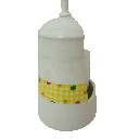 ESCOBILLERO BORDE BAÑO FLOR VICHY AMARILLO
