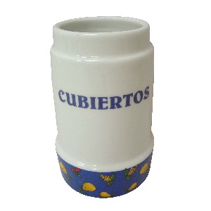 CUBERTERO SIN CUBIERTOS FRUTAS AZUL