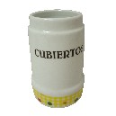 CUBERTERO SIN CUBIERTO FLOR VICHY AMARILLO