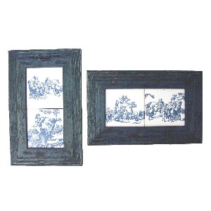 CUADRO PEQUEÑO DOBLE AZUL CLASICO AZUL SURTIDO