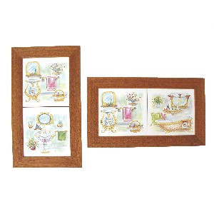 CUADRO MEDIANO DOBLE BAÑO ROCOCO SURTIDO