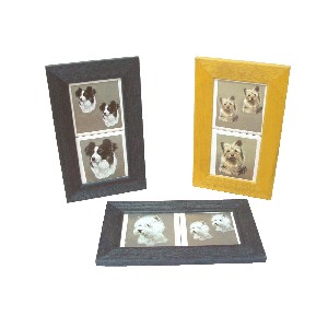 CUADRO DOBLE PEQUEÑO PERROS SURTIDO