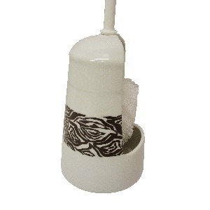 ESCOBILLERO BORDE BAÑO CEBRA NEGRO