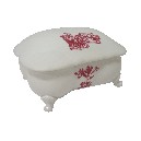 JOYERO OVALADO PORCELANA CLASICO ROJ