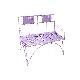 SILLA DOBLE MIMBRE Y ALAMBRE LILA