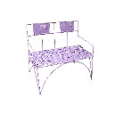 SILLA DOBLE MIMBRE Y ALAMBRE LILA