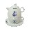 TAZA PLATO TETERA 180ML MOTIVOS MARINO