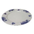 BAJOPLATO REDONDO CORAZON AZUL