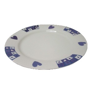 BAJOPLATO REDONDO CORAZON AZUL