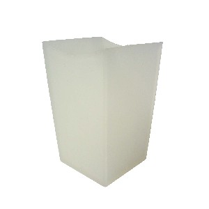 VASO CEPILLOS BAÑO CUADRADO BLANCO