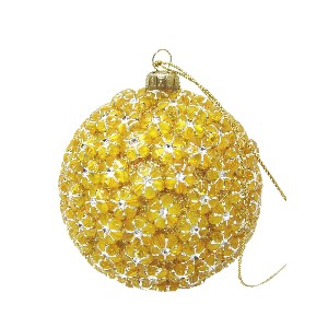 COLGANTE NAVIDAD BOLA AMARILLO PEQUEÑO