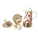 JUEGO CAFETERA + 2 TAZAS PLATO SURTIDO