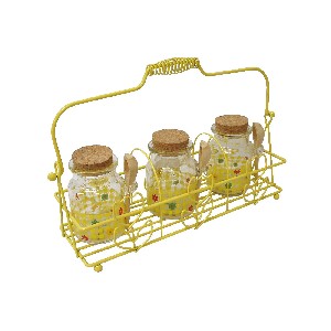 SOPORTE AMARILLO 3 BOT FLOR VICHY AMARILLO