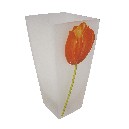 FLORERO CONICO GRANDE TULIPAN ROJO