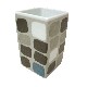 VASO BAÑO MING CUADROS GRIS