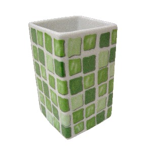VASO BAÑO MING MOSAICO VERDE