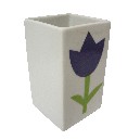 VASO BAÑO MING TULIPAN AZUL 