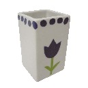 VASO BAÑO MING TULIPAN AZUL TOPOS AZUL