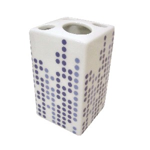VASO CEPILLOS MING POMPAS AZULES