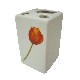VASO CEPILLOS MING TULIPAN ROJO