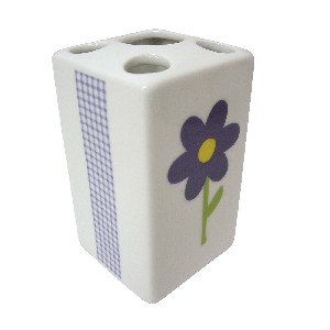 VASO CEPILLO MING VICHY MARGARITA AZUL