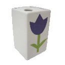 VASO CEPILLOS MING TULIPAN AZUL