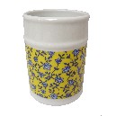 VASO BAÑO REDONDO RAMAS AMARILLO