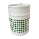 VASO BAÑO REDONDO VICHY VERDE