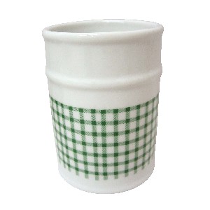 VASO BAÑO REDONDO VICHY VERDE