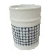 VASO BAÑO REDONDO VICHY AZUL