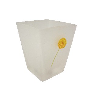 FLORERO CONICO PEQUEÑO DALIA AMARILLA