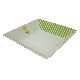PLATO HONDO CUADRADO RAYAS TULIPAN VERDE
