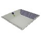 PLATO HONDO CUADRAD RAYAS TULIPAN AZUL